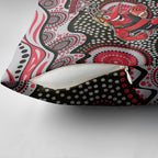 Essendon Bombers Pillow Cover Aboriginal Dot Pattern - Football Mascot Heritage Pride