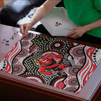 Essendon Bombers Puzzle Aboriginal Dot Pattern - Football Mascot Heritage Pride