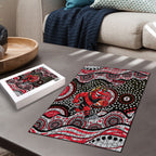 Essendon Bombers Puzzle Aboriginal Dot Pattern - Football Mascot Heritage Pride