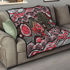 Essendon Bombers Quilt Aboriginal Dot Pattern - Football Mascot Heritage Pride