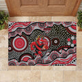 Essendon Bombers Rubber Doormat Aboriginal Dot Pattern - Football Mascot Heritage Pride