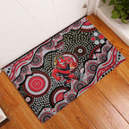 Essendon Bombers Rubber Doormat Aboriginal Dot Pattern - Football Mascot Heritage Pride