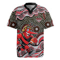Essendon Bombers Rugby Jersey Aboriginal Dot Pattern - Football Mascot Heritage Pride