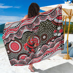 Essendon Bombers Sarong Aboriginal Dot Pattern - Football Mascot Heritage Pride