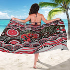 Essendon Bombers Sarong Aboriginal Dot Pattern - Football Mascot Heritage Pride