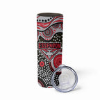 Essendon Bombers Skinny Tumbler Aboriginal Dot Pattern - Football Mascot Heritage Pride