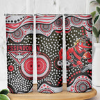 Essendon Bombers Skinny Tumbler Aboriginal Dot Pattern - Football Mascot Heritage Pride