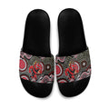 Essendon Bombers Slide Sandals Aboriginal Dot Pattern - Football Mascot Heritage Pride