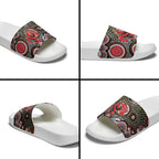 Essendon Bombers Slide Sandals Aboriginal Dot Pattern - Football Mascot Heritage Pride