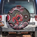 Essendon Bombers Spare Tire Cover Aboriginal Dot Pattern - Football Mascot Heritage Pride