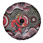 Essendon Bombers Spare Tire Cover Aboriginal Dot Pattern - Football Mascot Heritage Pride