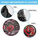 Essendon Bombers Spare Tire Cover Aboriginal Dot Pattern - Football Mascot Heritage Pride