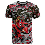 Essendon Bombers T Shirt Aboriginal Dot Pattern - Football Mascot Heritage Pride