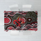 Essendon Bombers Tablecloth Aboriginal Dot Pattern - Football Mascot Heritage Pride
