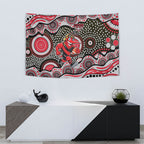 Essendon Bombers Tapestry Aboriginal Dot Pattern - Football Mascot Heritage Pride