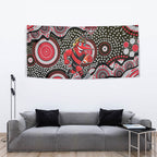 Essendon Bombers Tapestry Aboriginal Dot Pattern - Football Mascot Heritage Pride