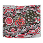 Essendon Bombers Tapestry Aboriginal Dot Pattern - Football Mascot Heritage Pride