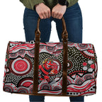 Essendon Bombers Travel Bag Aboriginal Dot Pattern - Football Mascot Heritage Pride