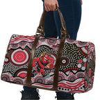 Essendon Bombers Travel Bag Aboriginal Dot Pattern - Football Mascot Heritage Pride