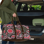Essendon Bombers Travel Bag Aboriginal Dot Pattern - Football Mascot Heritage Pride