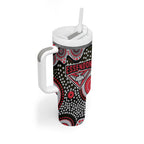 Essendon Bombers Tumbler With Handle Aboriginal Dot Pattern - Football Mascot Heritage Pride