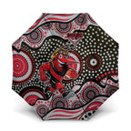 Essendon Bombers Umbrella Aboriginal Dot Pattern - Football Mascot Heritage Pride