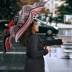 Essendon Bombers Umbrella Aboriginal Dot Pattern - Football Mascot Heritage Pride