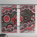 Essendon Bombers Window Curtain Aboriginal Dot Pattern - Football Mascot Heritage Pride