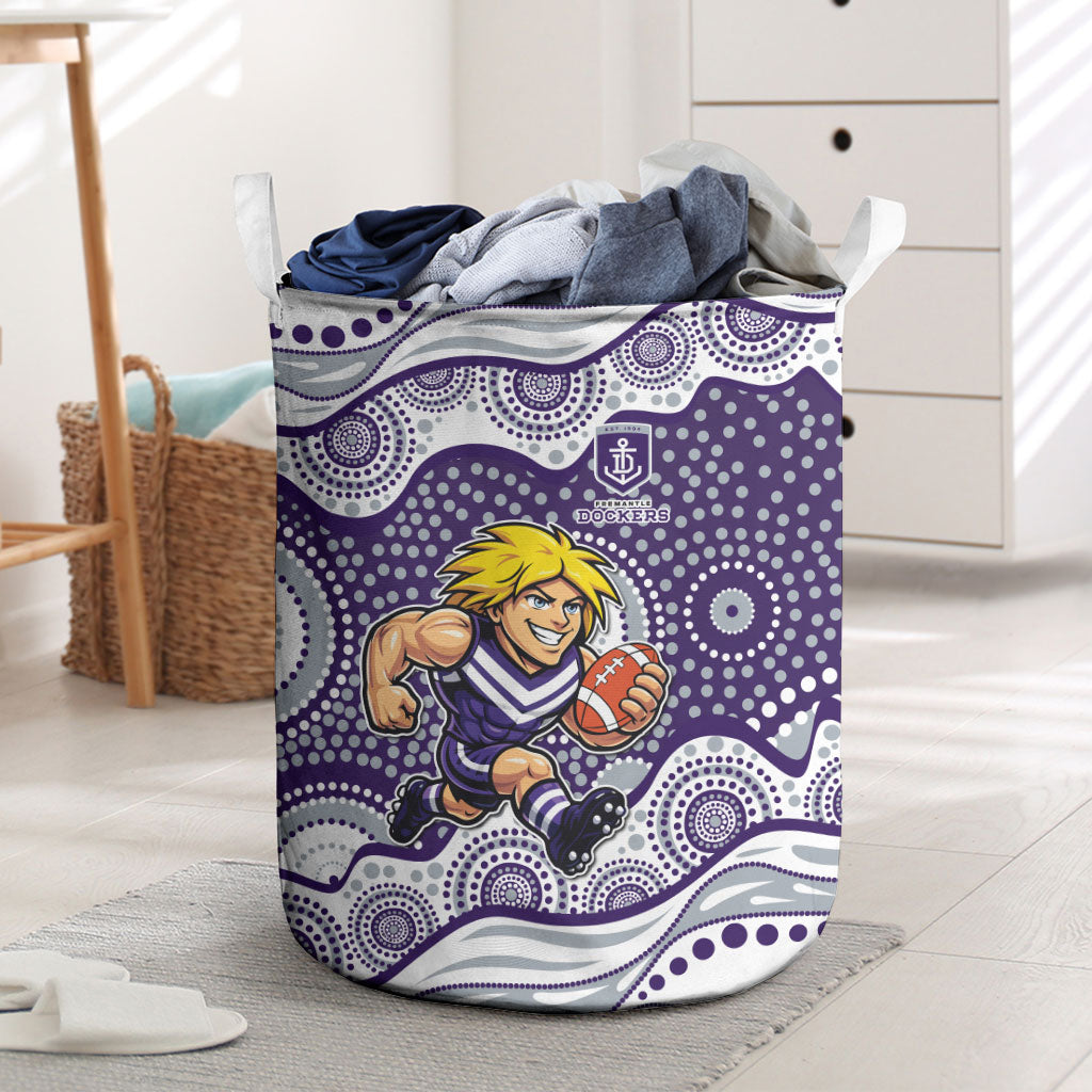 Fremantle Dockers Laundry Basket Aboriginal Dot Pattern - Football Mascot Heritage Pride