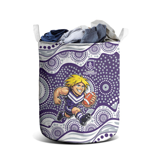 Fremantle Dockers Laundry Basket Aboriginal Dot Pattern - Football Mascot Heritage Pride