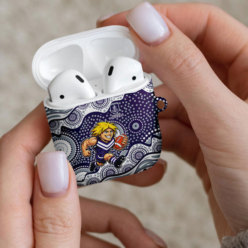 Fremantle Dockers AirPods Case Aboriginal Dot Pattern - Football Mascot Heritage Pride