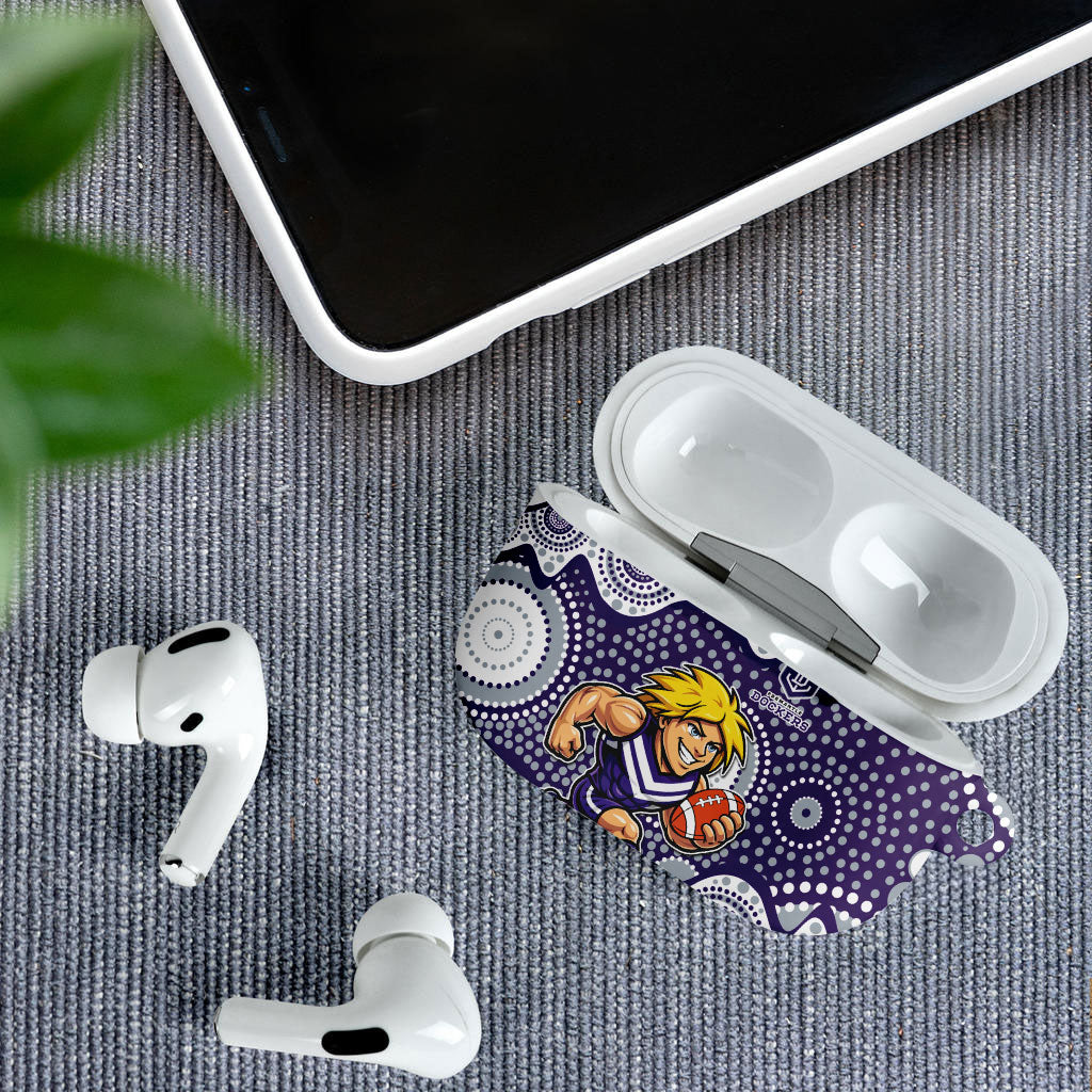Fremantle Dockers AirPods Case Aboriginal Dot Pattern - Football Mascot Heritage Pride