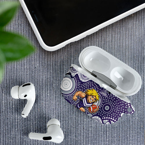 Fremantle Dockers AirPods Case Aboriginal Dot Pattern - Football Mascot Heritage Pride