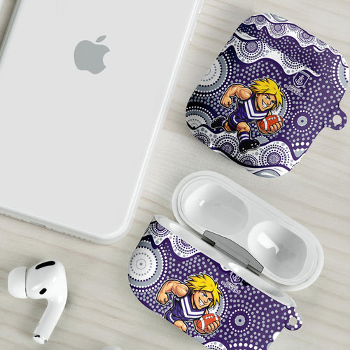 Fremantle Dockers AirPods Case Aboriginal Dot Pattern - Football Mascot Heritage Pride