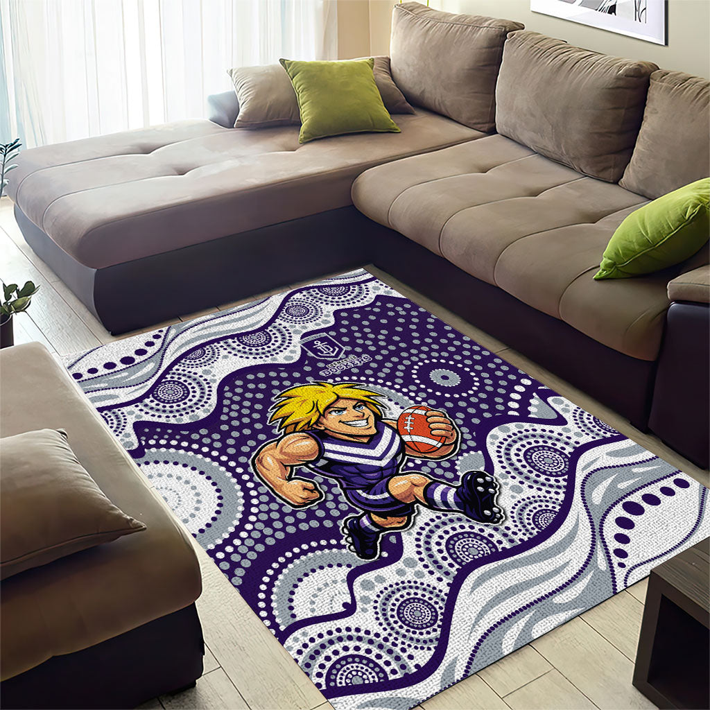 Fremantle Dockers Area Rug Aboriginal Dot Pattern - Football Mascot Heritage Pride