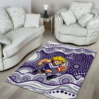 Fremantle Dockers Area Rug Aboriginal Dot Pattern - Football Mascot Heritage Pride
