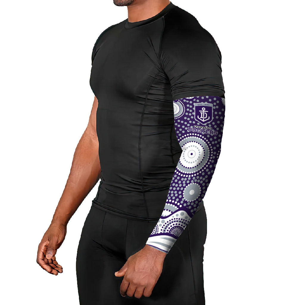 Fremantle Dockers Arm Sleeves Aboriginal Dot Pattern - Football Mascot Heritage Pride