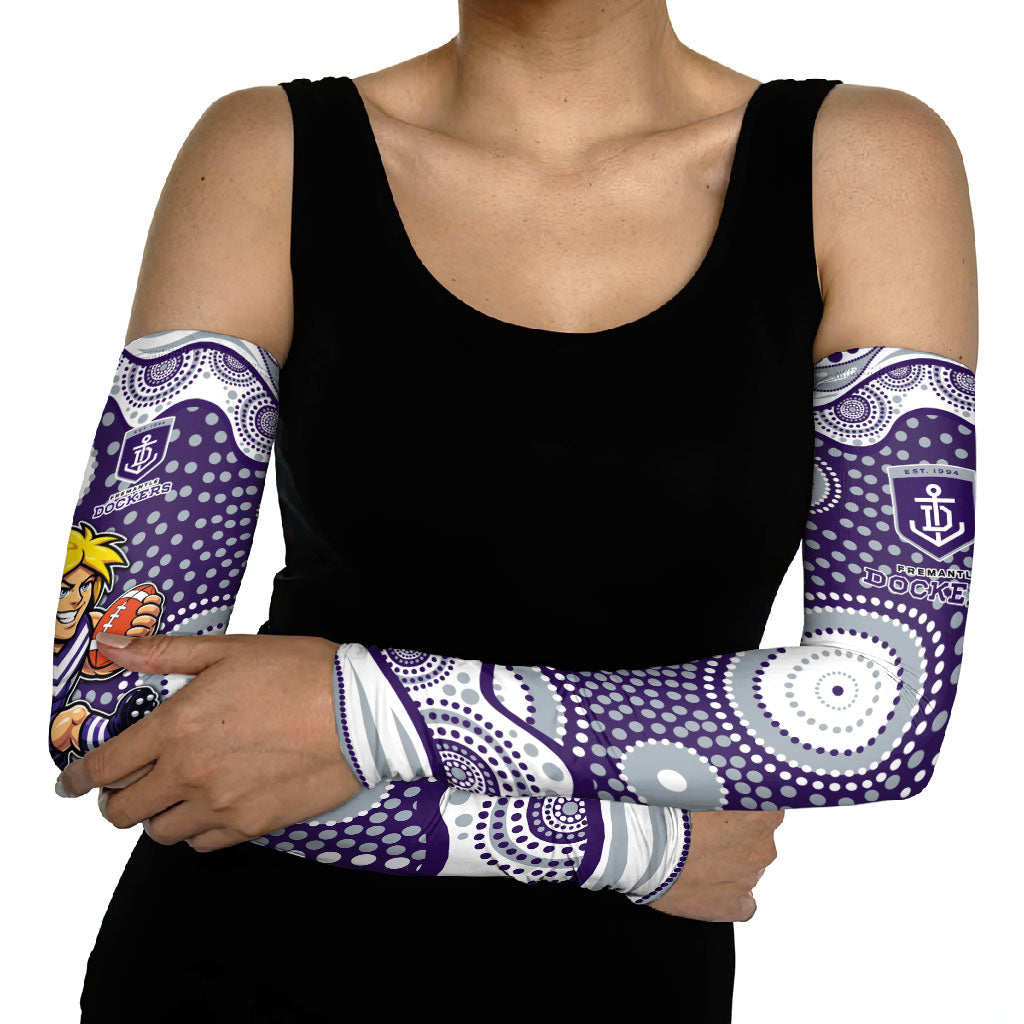 Fremantle Dockers Arm Sleeves Aboriginal Dot Pattern - Football Mascot Heritage Pride