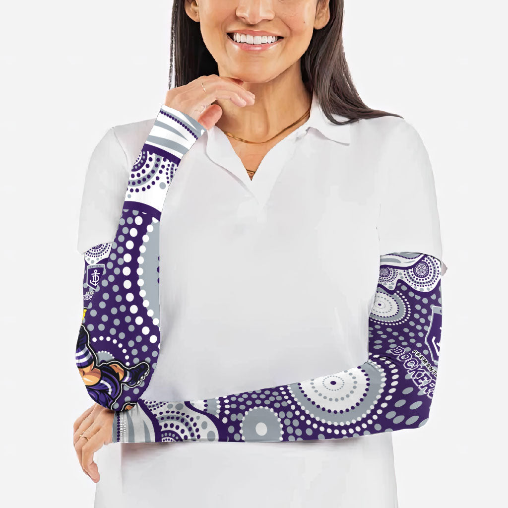Fremantle Dockers Arm Sleeves Aboriginal Dot Pattern - Football Mascot Heritage Pride