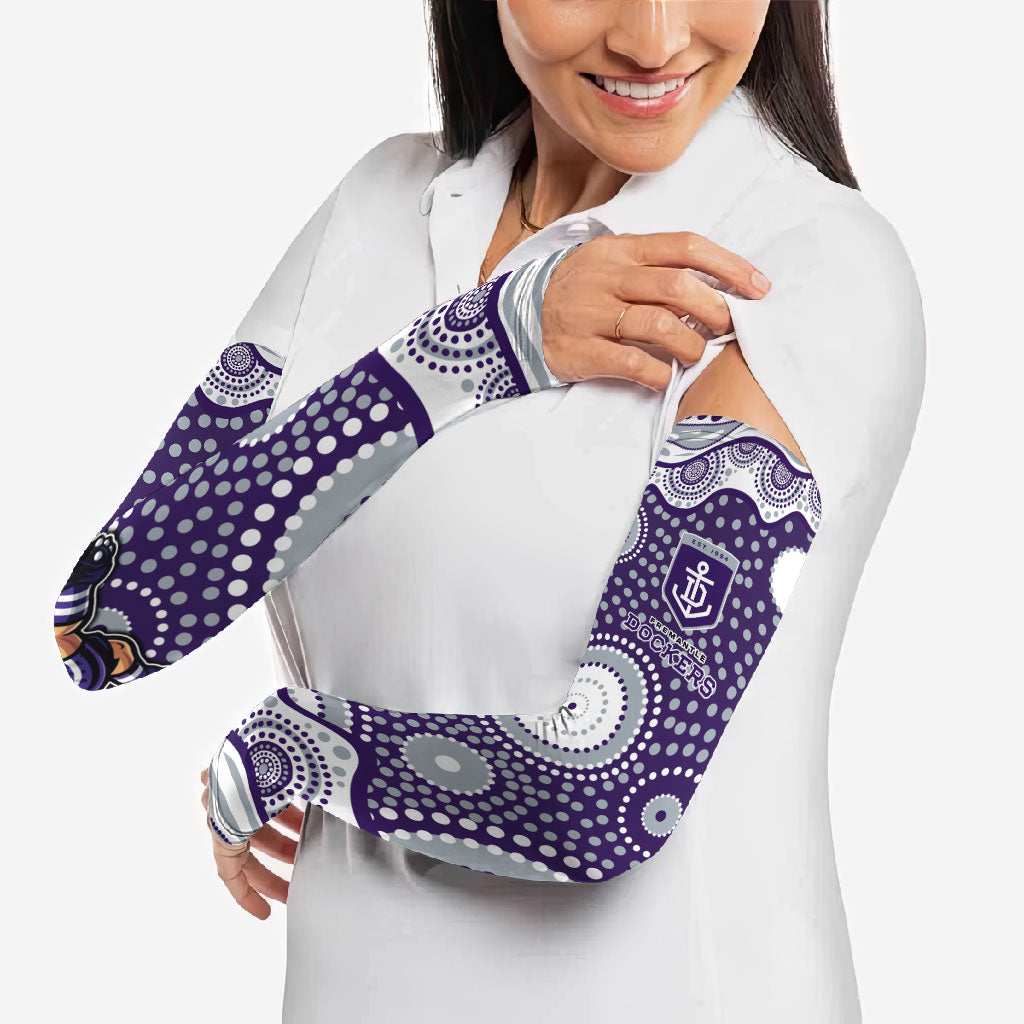 Fremantle Dockers Arm Sleeves Aboriginal Dot Pattern - Football Mascot Heritage Pride