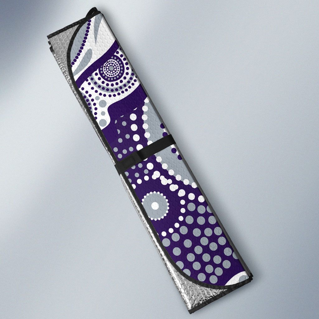 Fremantle Dockers Auto Sun Shade Aboriginal Dot Pattern - Football Mascot Heritage Pride