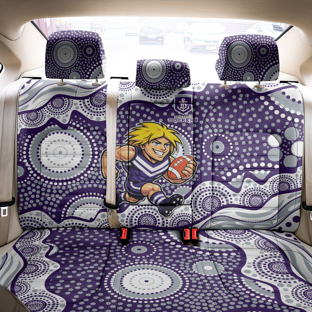 Fremantle Dockers Back Car Seat Cover Aboriginal Dot Pattern - Football Mascot Heritage Pride