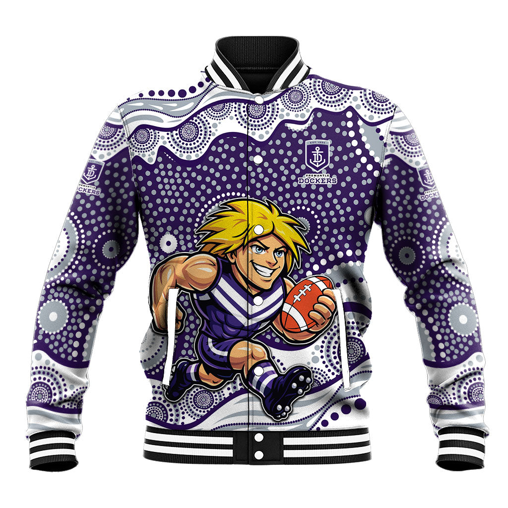 Fremantle Dockers Baseball Jacket Aboriginal Dot Pattern - Football Mascot Heritage Pride