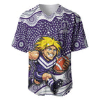 Fremantle Dockers Baseball Jersey Aboriginal Dot Pattern - Football Mascot Heritage Pride
