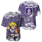 Fremantle Dockers Baseball Jersey Aboriginal Dot Pattern - Football Mascot Heritage Pride