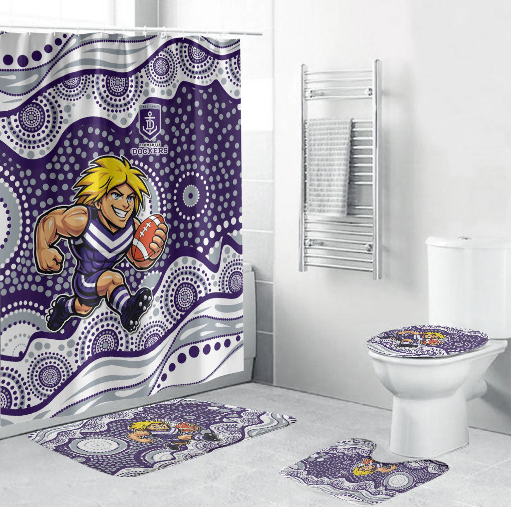 Fremantle Dockers Bathroom Set Aboriginal Dot Pattern - Football Mascot Heritage Pride