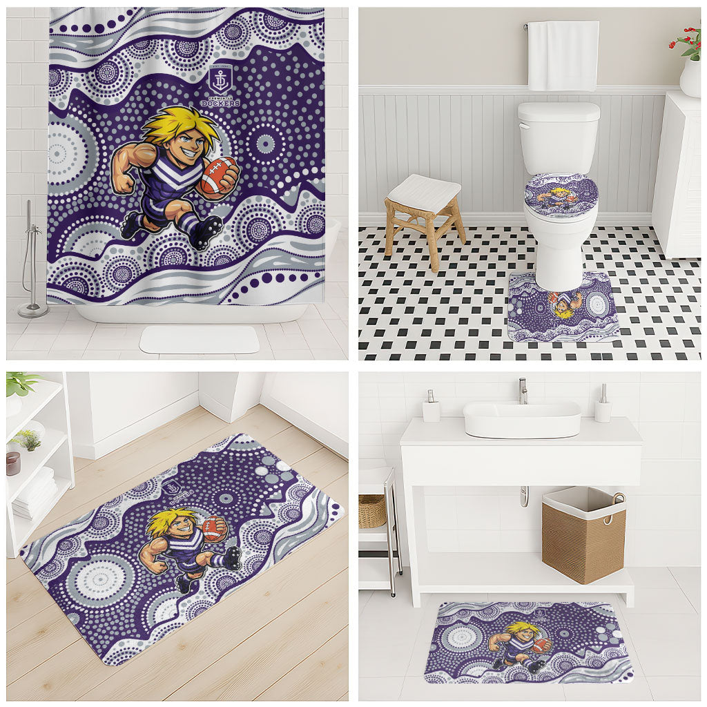 Fremantle Dockers Bathroom Set Aboriginal Dot Pattern - Football Mascot Heritage Pride