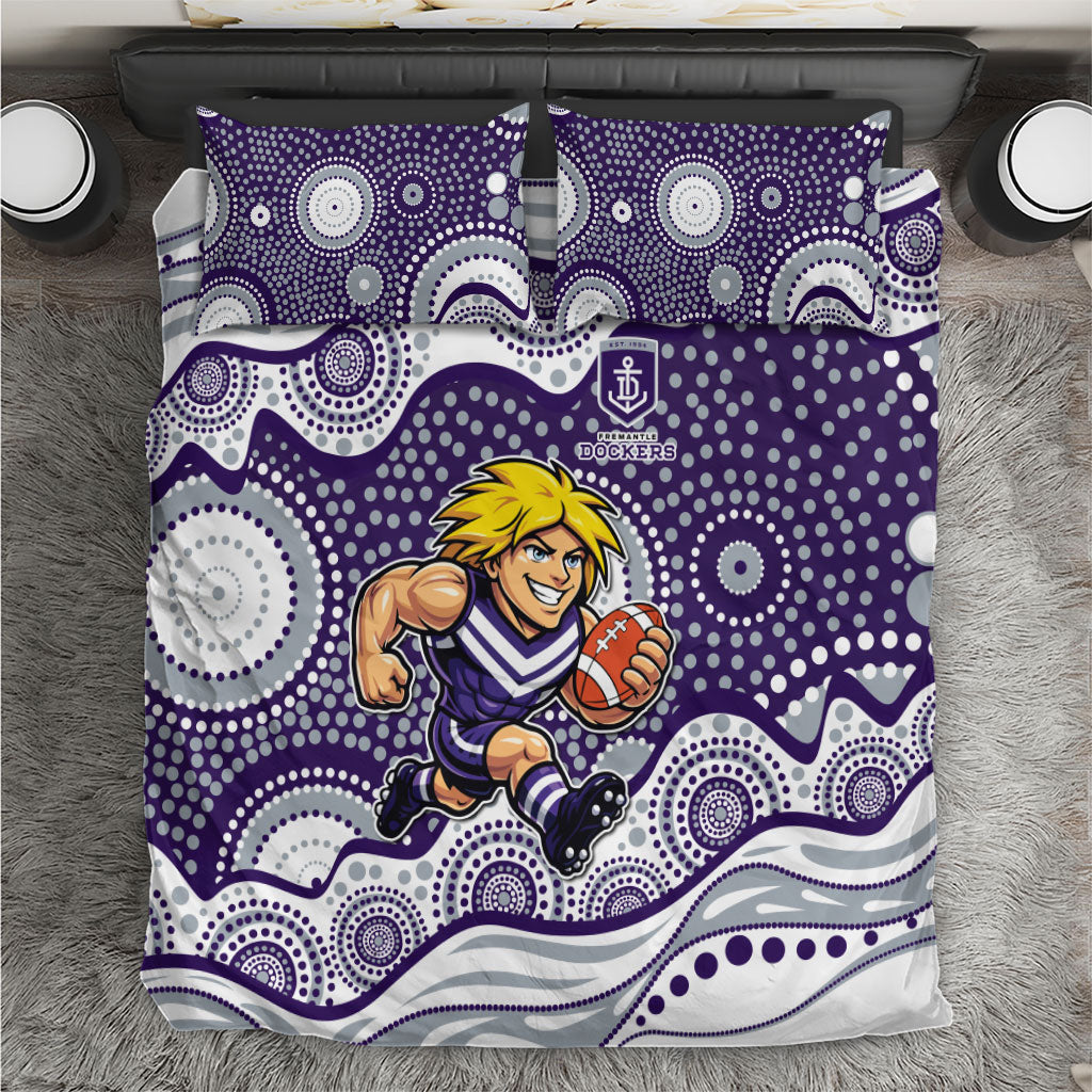 Fremantle Dockers Bedding Set Aboriginal Dot Pattern - Football Mascot Heritage Pride