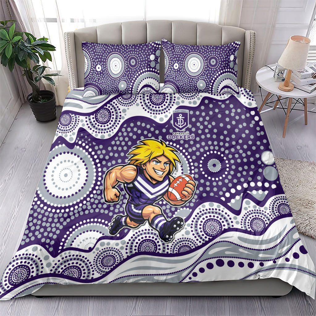 Fremantle Dockers Bedding Set Aboriginal Dot Pattern - Football Mascot Heritage Pride