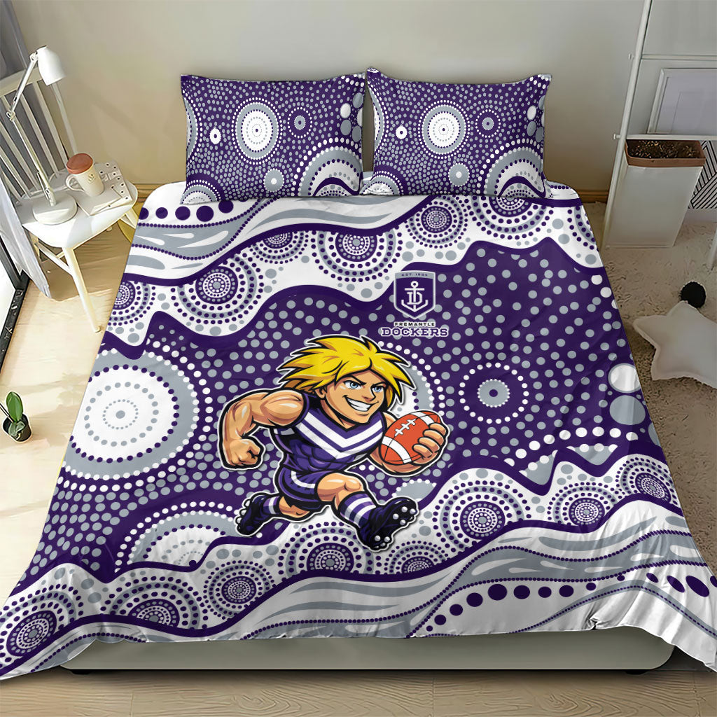 Fremantle Dockers Bedding Set Aboriginal Dot Pattern - Football Mascot Heritage Pride